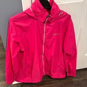 Columbia Fuchsia Hooded rain Jacket